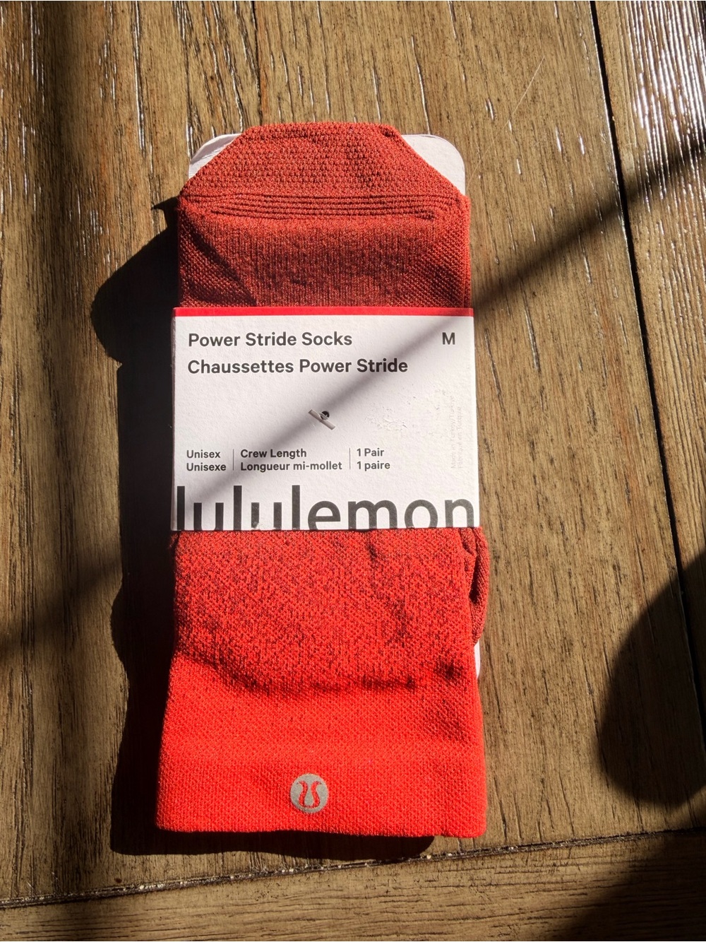 lululemon athletica Power Stride Crew Socks - Coral Red